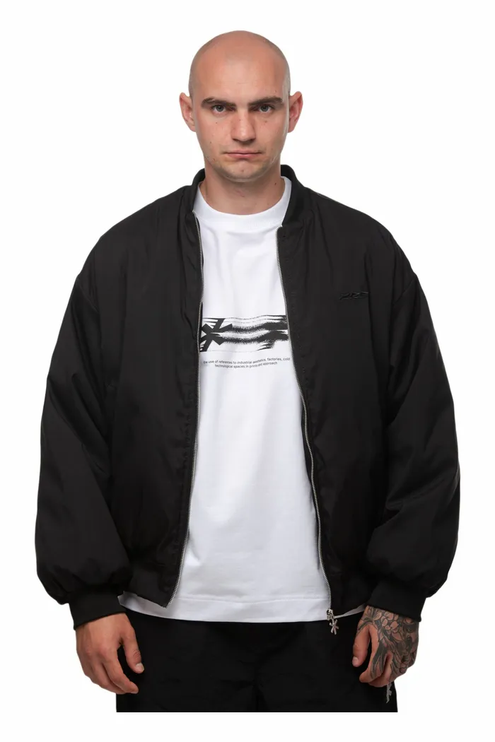 Бомбер Hood weather черный мужской