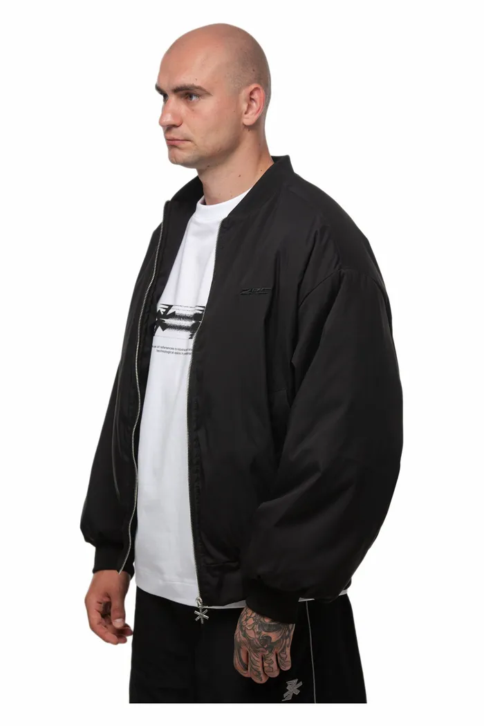 Бомбер Hood weather черный мужской