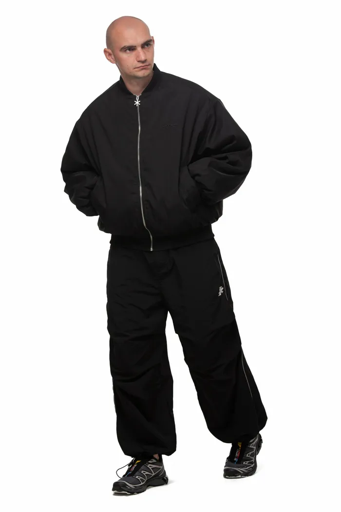 Бомбер Hood weather черный мужской