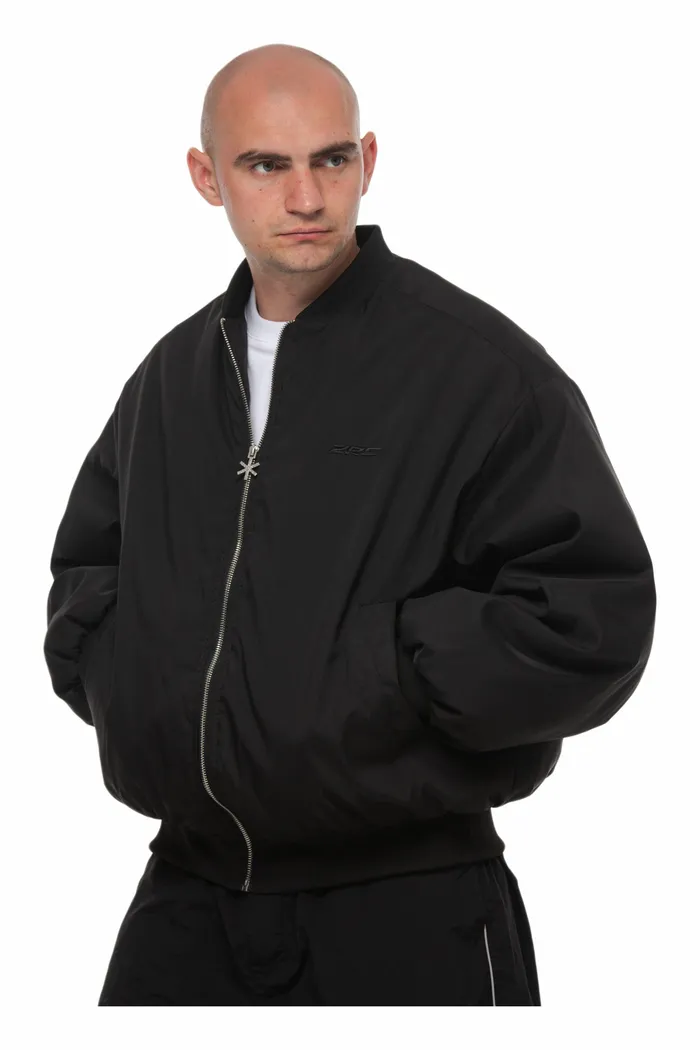 Бомбер Hood weather черный мужской