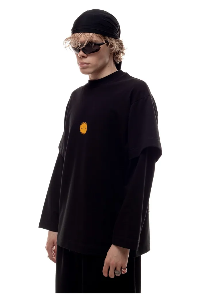 Лонгслив Coin черный мужской