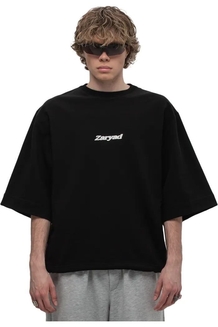 Футболка 3/4 Zaryad basic черная мужская