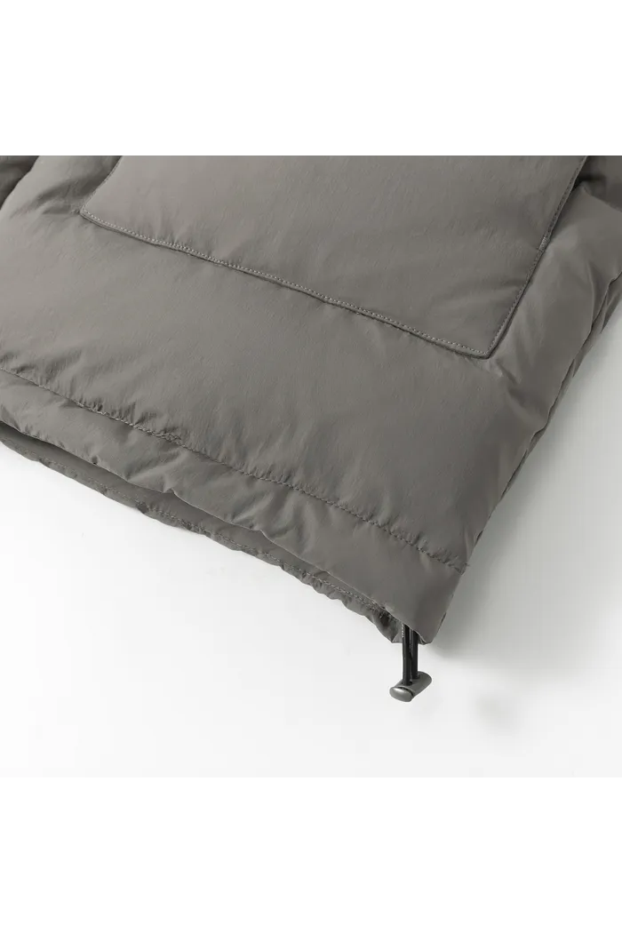 Пуховик YMKASHIX HTF Logo серый мужской