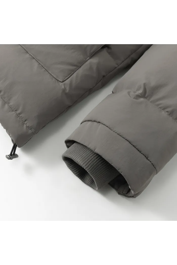 Пуховик YMKASHIX HTF Logo серый мужской