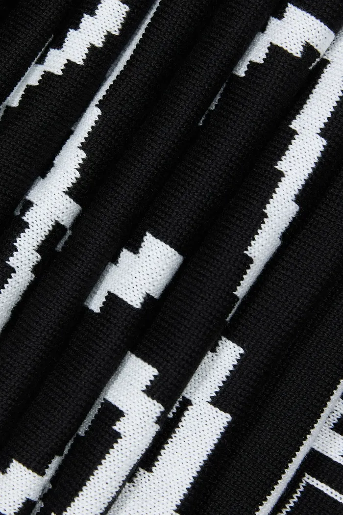 Шарф Cashier's Cheque Scarf Black/White черно-белый мужской