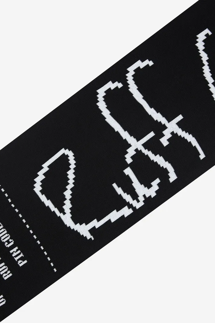 Шарф Cashier's Cheque Scarf Black/White черно-белый мужской