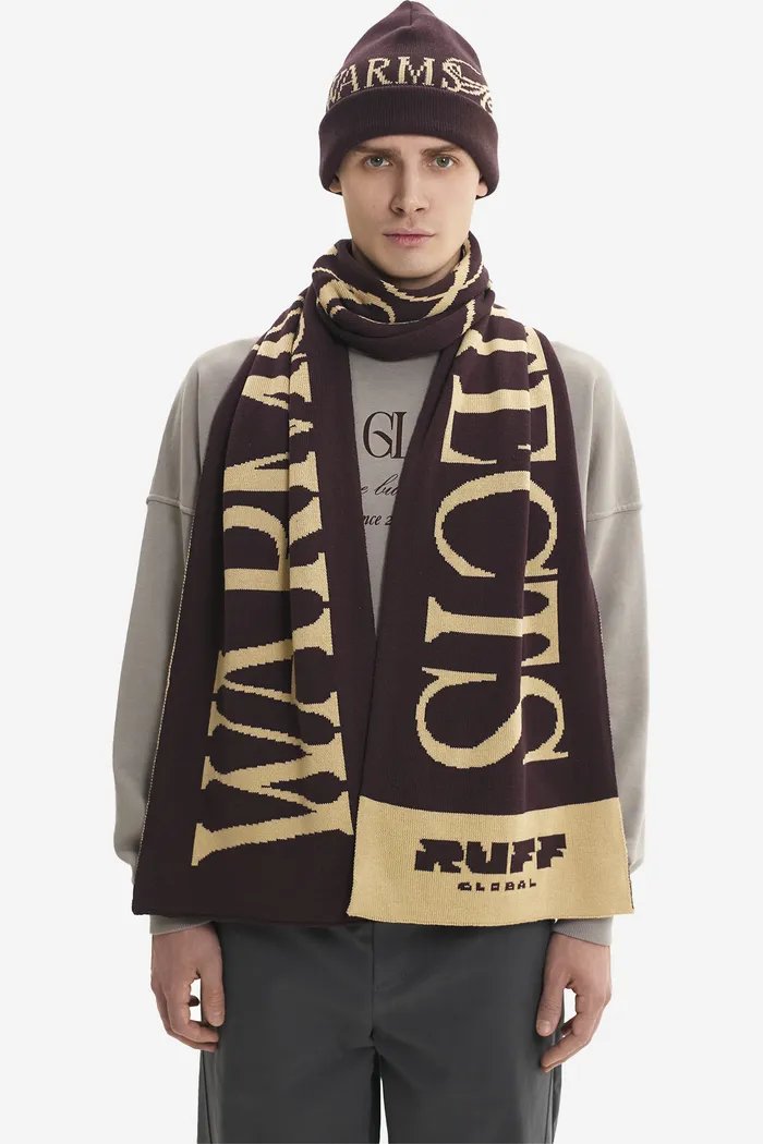 Шарф Warms Hugs Protects Scarf Violet винный мужской