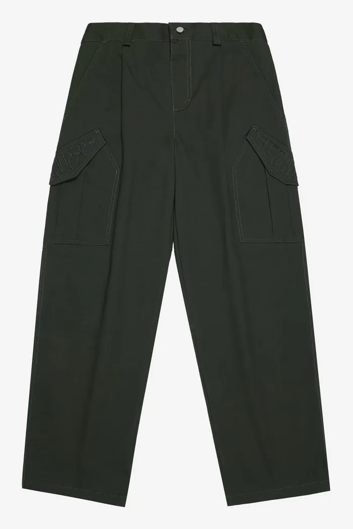 Брюки Ruff Cargo Pants Dark Green темно-зеленые