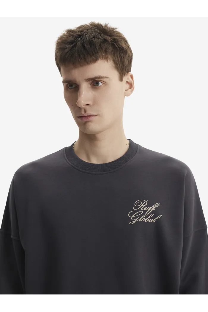 Свитшот Oversized Sweatshirt Dark Grey темно-серый мужской