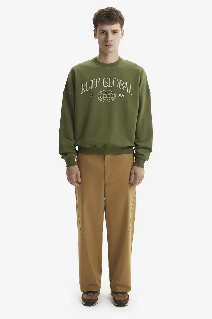 Свитшот Oversized Sweatshirt Khaki хаки мужской