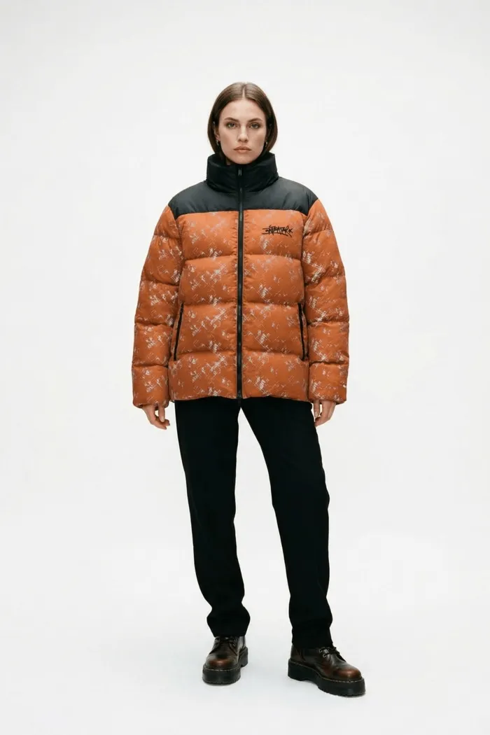 Куртка ANTEATER Downjacket-RF-Print-Terrakot