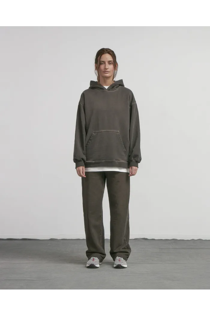 Худи GD с вышивкой Washed Brown женское
