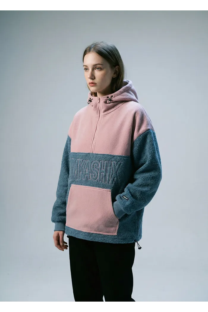 Худи женское YMKASHIX Little Lamb пыльно-синий/пурпурный