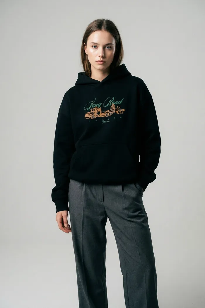Худи LONG ROAD RLXD HW HOD black женское