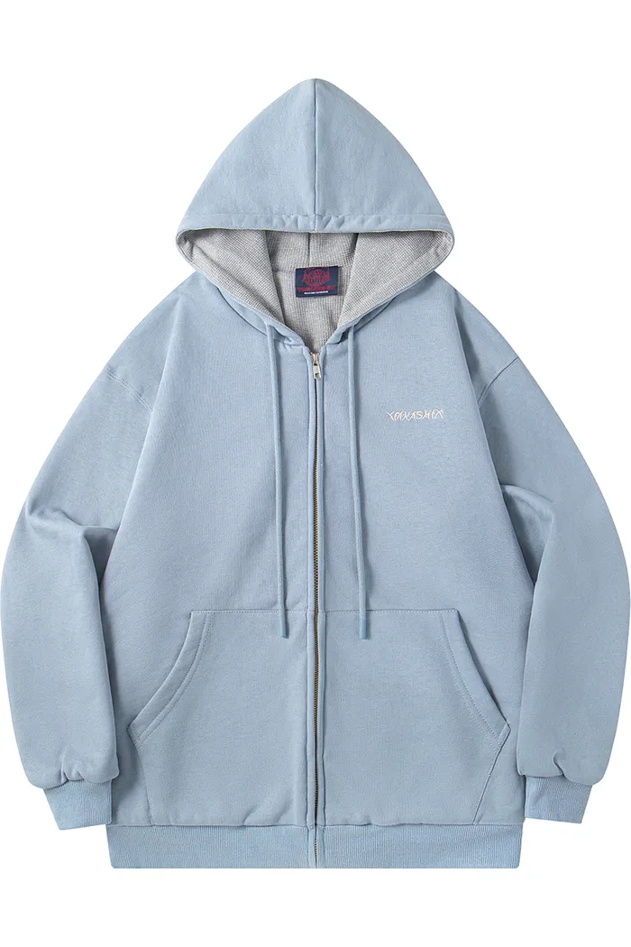 Зип худи YMKASHIX HTF пыльно-синий/серый женское