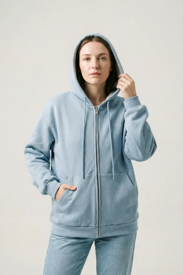 Зип худи YMKASHIX HTF пыльно-синий/серый женское