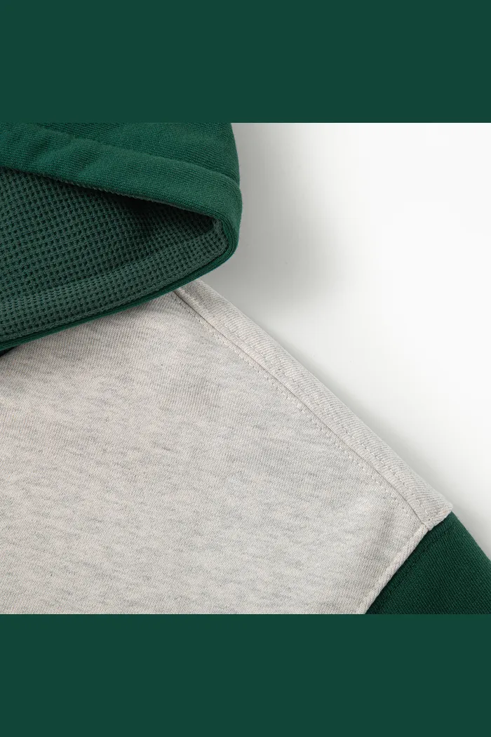 Зип худи YMKASHIX HTF светло-серое/зеленое женское