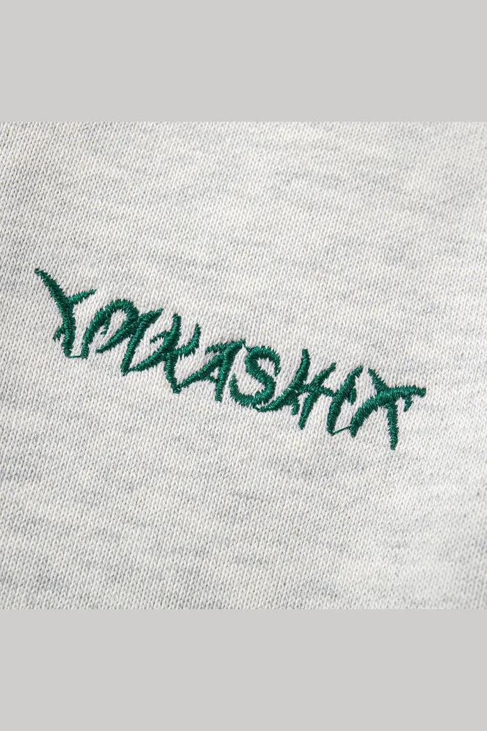 Зип худи YMKASHIX HTF светло-серое/зеленое женское