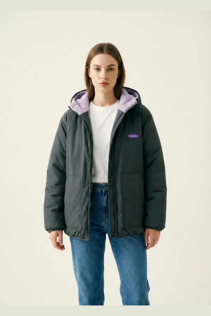 Куртка двухсторонняя YMKASHIX графитовая/пурпурная женская