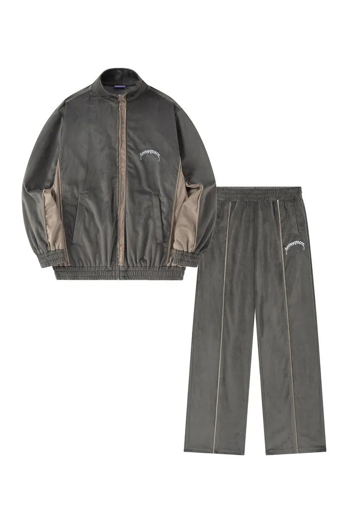 Олимпийка велюровая YMKASHIX Puff серая женская