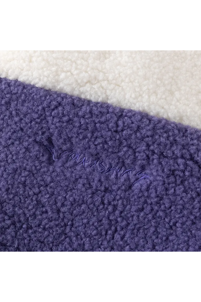 Куртка YMKASHIX Furry Big Logo HTF бело-фиолетовая женская