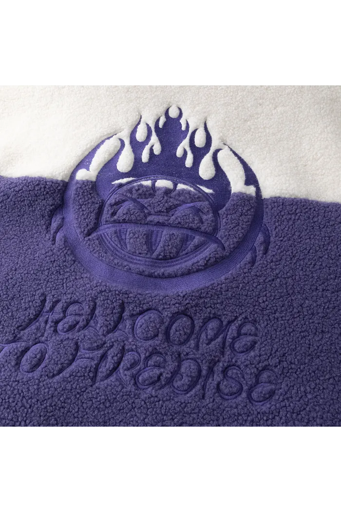 Куртка YMKASHIX Furry Big Logo HTF бело-фиолетовая женская