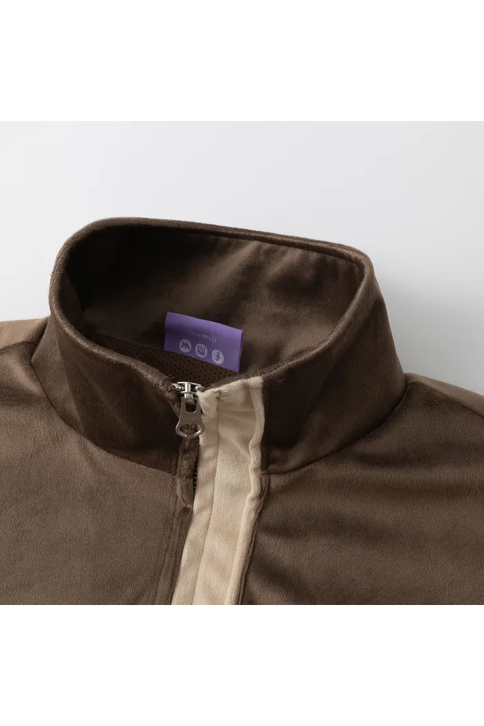 Олимпийка велюровая YMKASHIX Puff коричневая женская