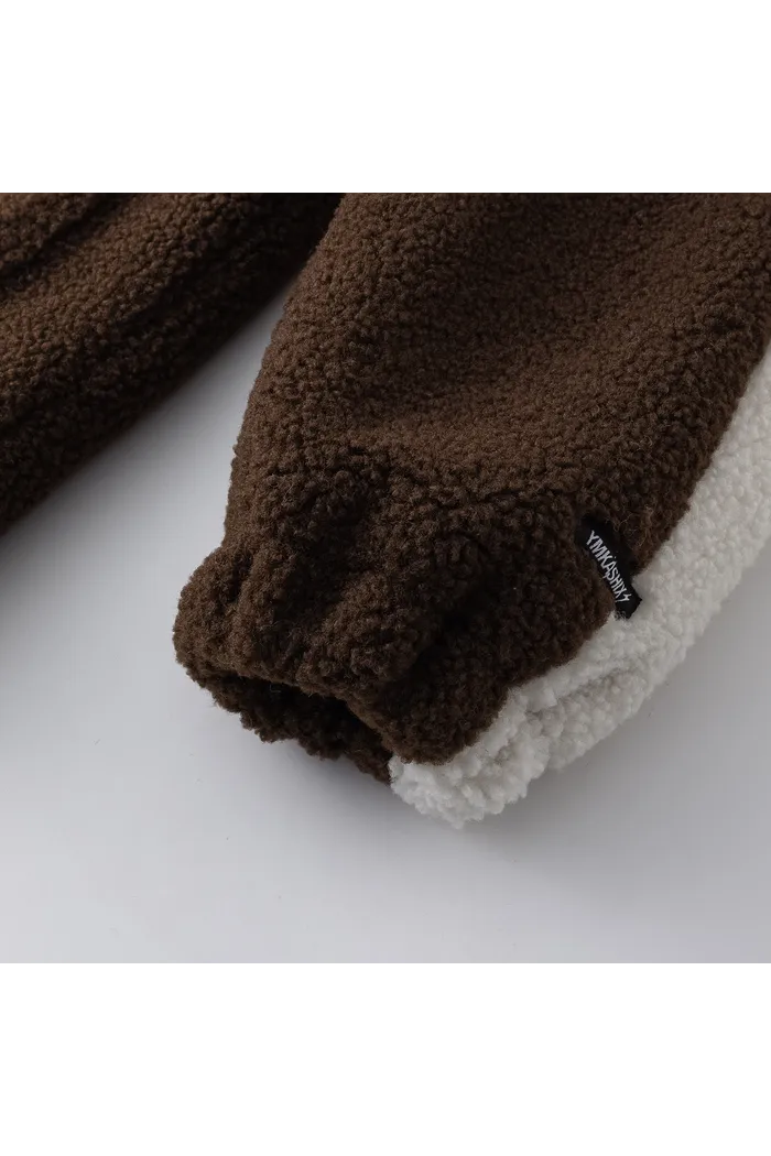 Куртка YMKASHIX Furry Big Logo HTF бело-коричневая женская