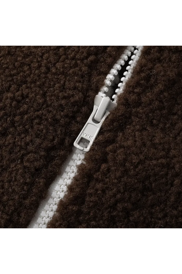 Куртка YMKASHIX Furry Big Logo HTF бело-коричневая женская