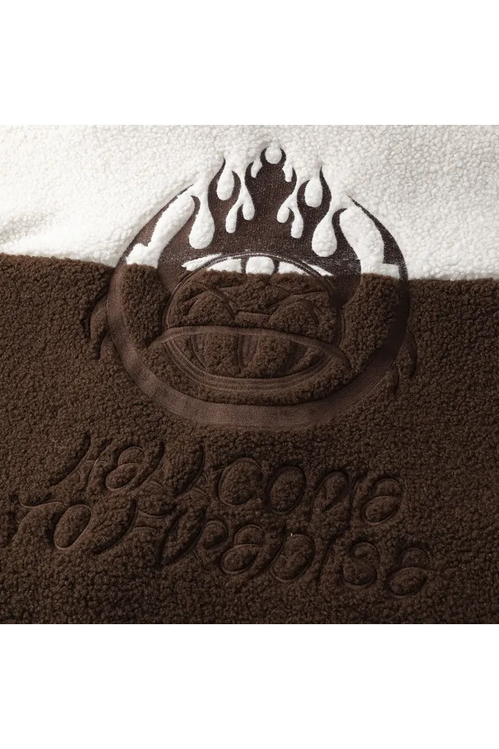 Куртка YMKASHIX Furry Big Logo HTF бело-коричневая женская