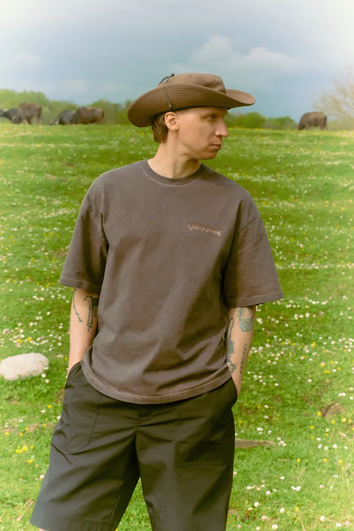 Футболка Stout T-shirt Brown dyed