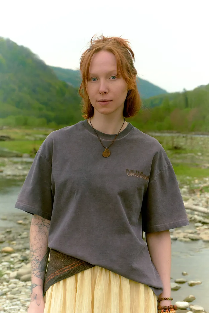 Футболка Stout T-shirt Brown dyed