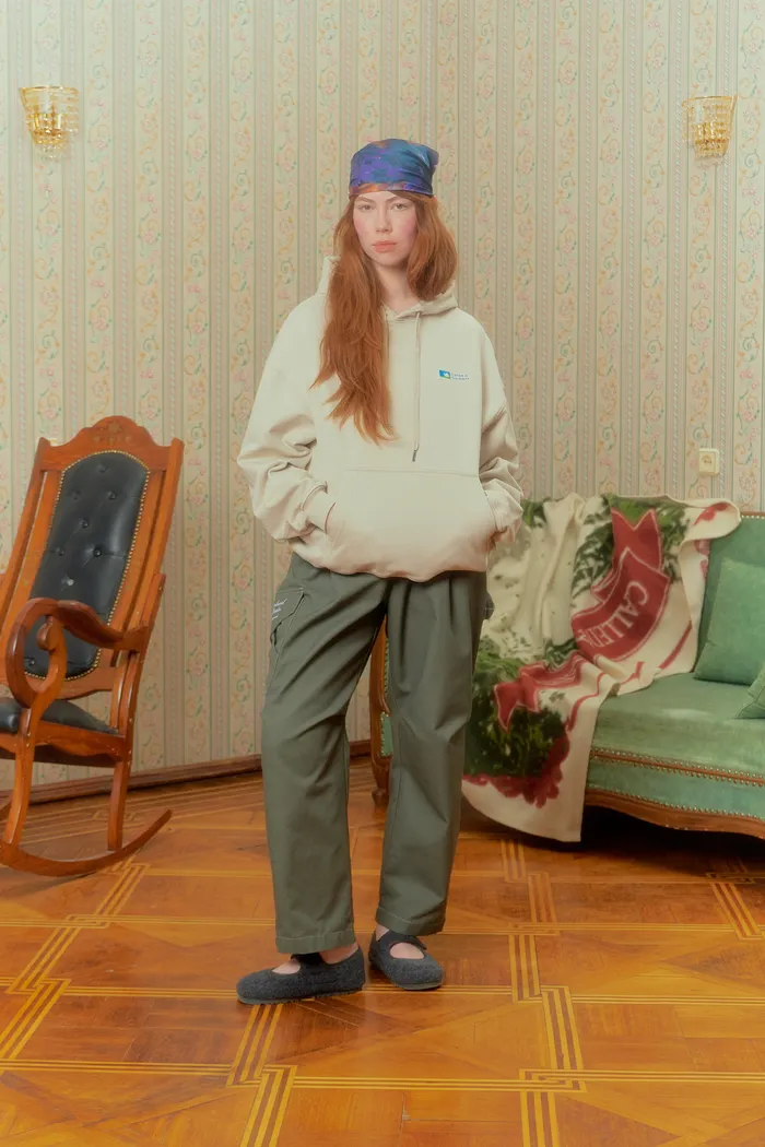Худи Logo Mess Hoodie Beige