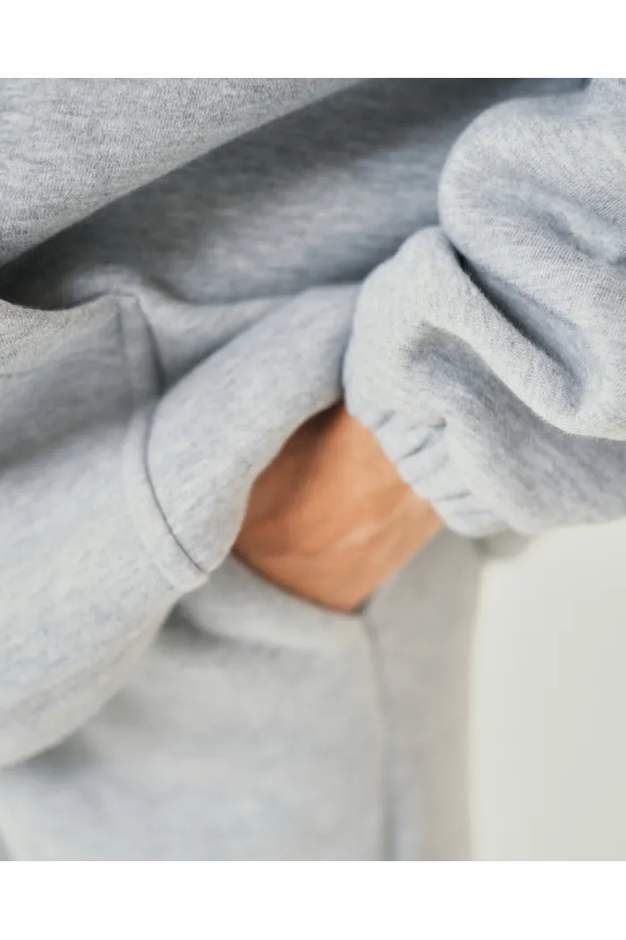 Брюки на резинке серый меланж s08e17