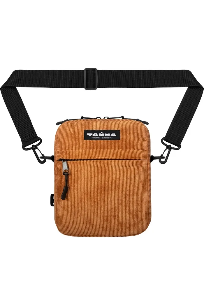 Сумка через плечо ТАЙНА вельвет коричневый