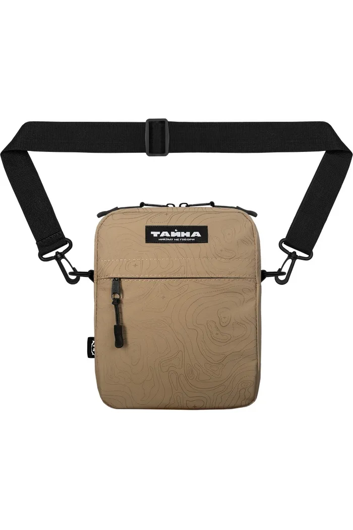 Сумка через плечо ТАЙНА песок топо