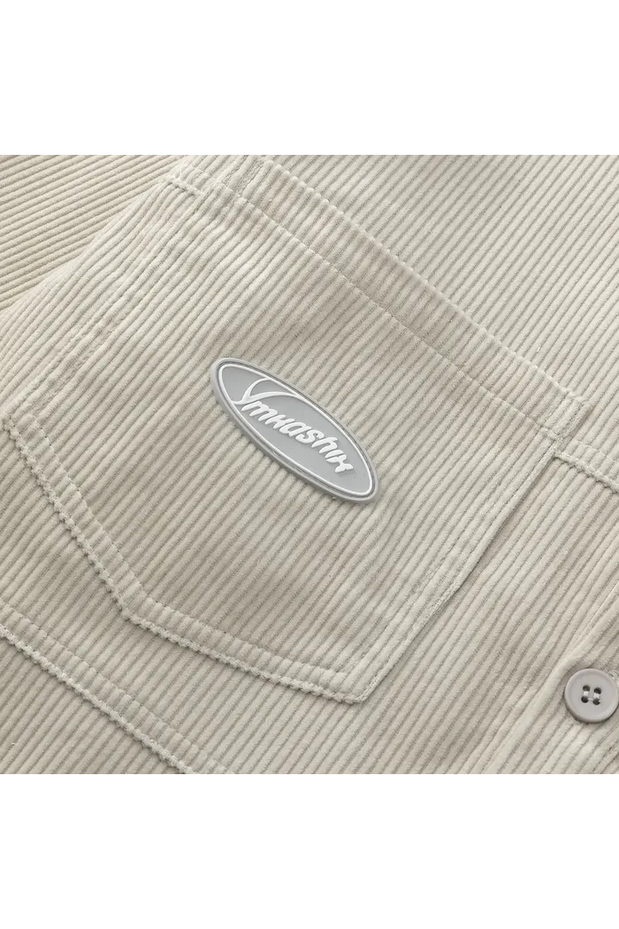 Рубашка YMKASHIX Velvet Button серая