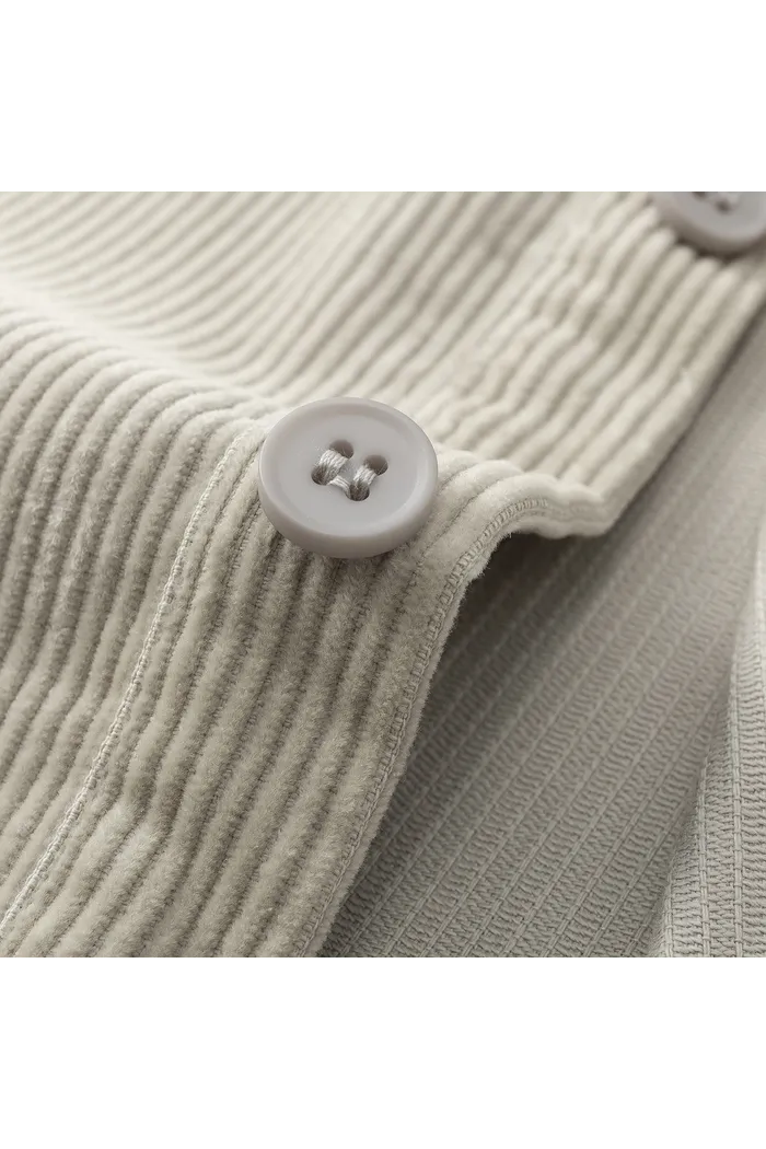 Рубашка YMKASHIX Velvet Button серая