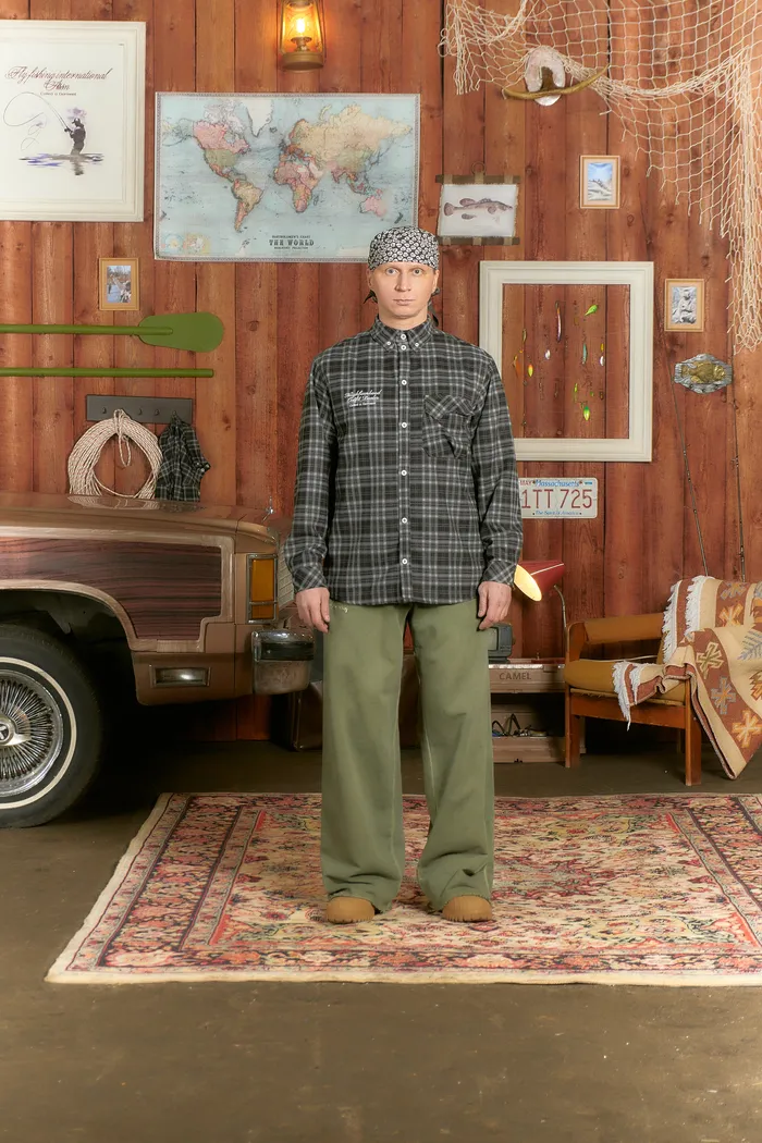 Рубашка Human Flannel Shirt Black
