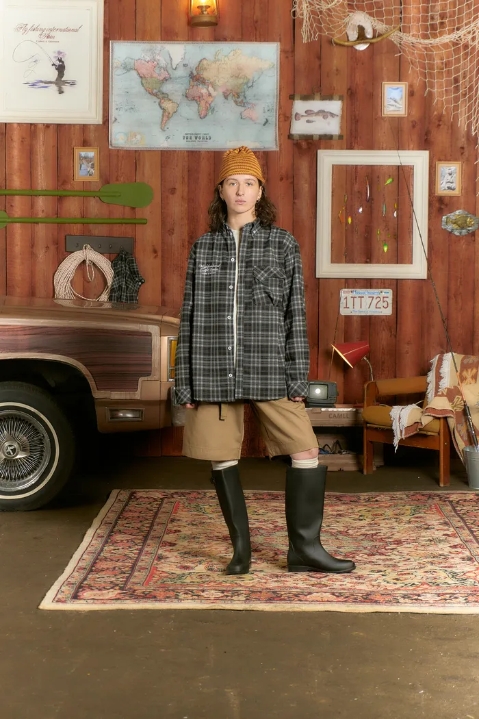 Рубашка Human Flannel Shirt Black