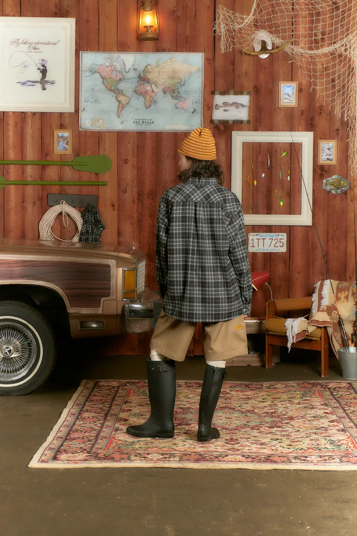 Рубашка Human Flannel Shirt Black