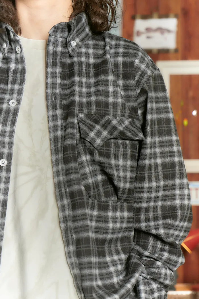 Рубашка Human Flannel Shirt Black