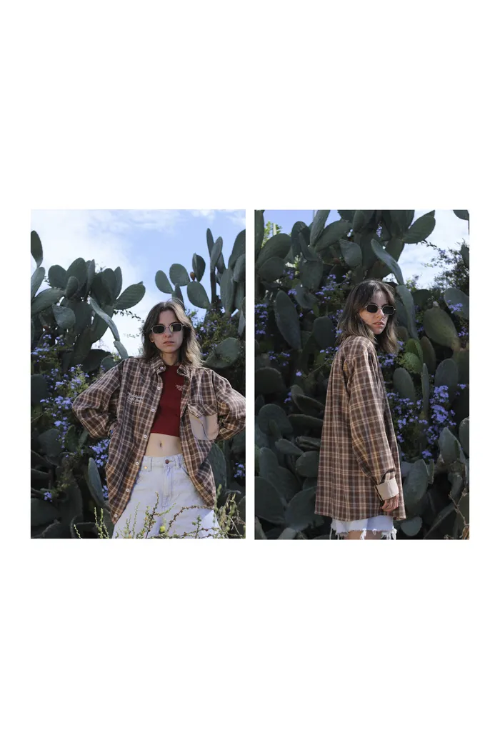 Рубашка Human Flannel Shirt Brown