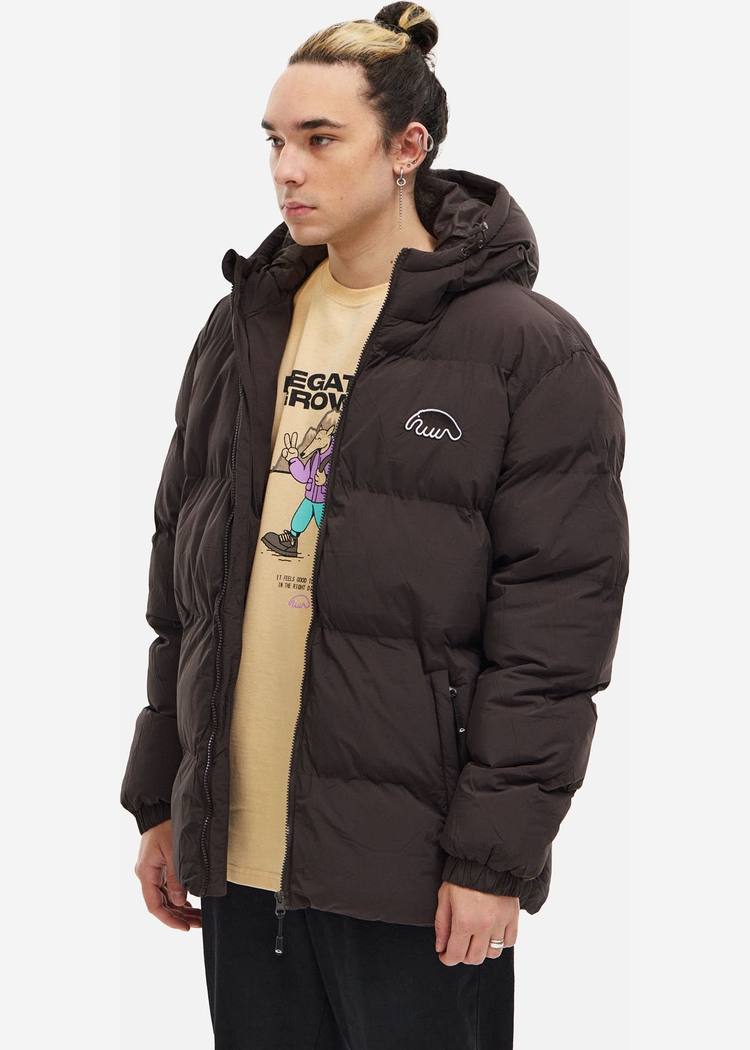 Куртка ANTEATER Downjacket-HoodedCrispy-Brown коричневая