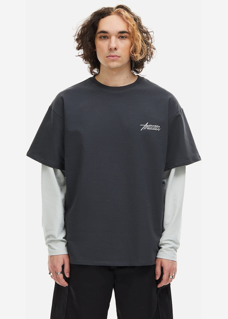 Лонгслив ANTEATER PHAT DOUBLE песочный и черный