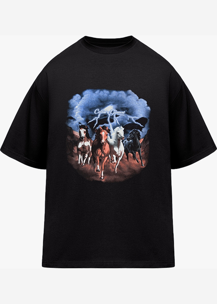 Футболка Called a Garment Horses Peach effect