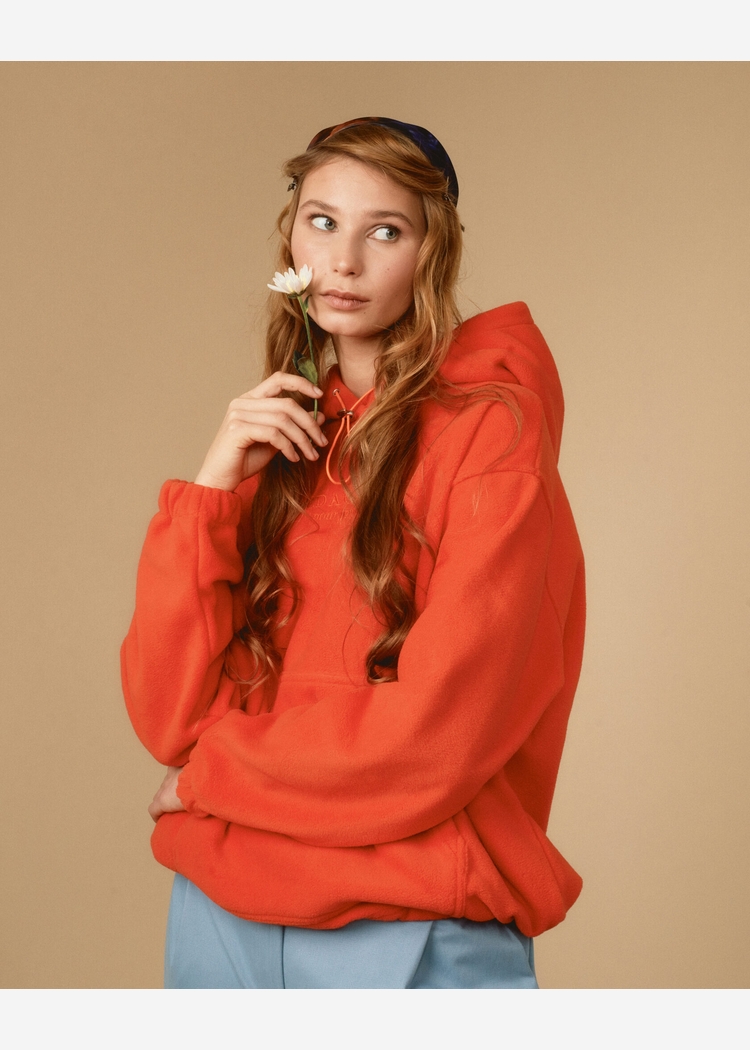 Женское худи Called a Garment Wrap оранжевый неон