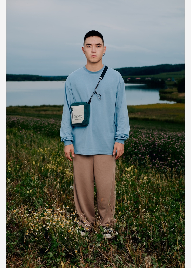 Лонгслив Called a Garment Essential голубой