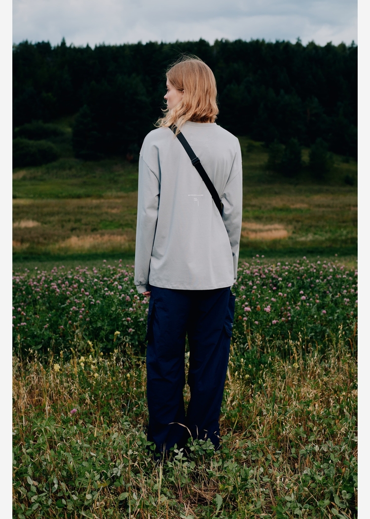 Лонгслив Called a Garment Essential серый