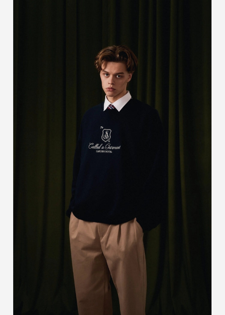 Свитшот Called a Garment Garden Hotel синий
